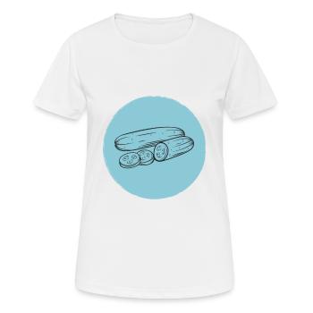Gurke - Frauen T-Shirt atmungsaktiv - Weiß - Vorne - AI Model Female 172 dark (172cm)