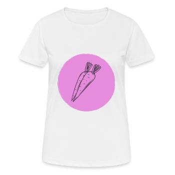Carotte - T-shirt respirant Femme - blanc - Devant - AI Model Female 172 dark (172cm)