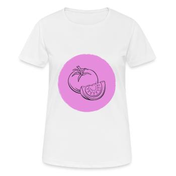Tomate - Frauen T-Shirt atmungsaktiv - Weiß - Vorne - AI Model Female 172 dark (172cm)