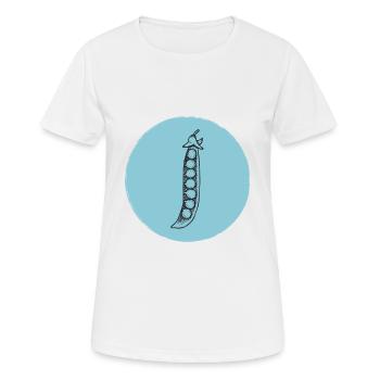 Erbsen - Frauen T-Shirt atmungsaktiv - Weiß - Vorne - AI Model Female 172 dark (172cm)