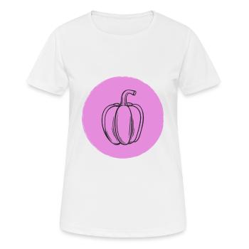 Paprika - Frauen T-Shirt atmungsaktiv - Weiß - Vorne - AI Model Female 172 dark (172cm)