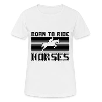 Équitation - T-shirt respirant Femme - blanc - Devant - AI Model Female 172 dark (172cm)