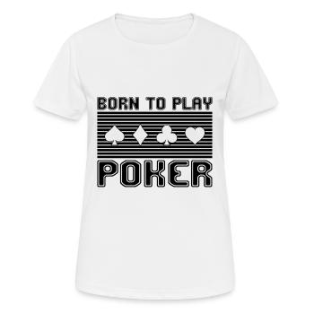 Poker - T-shirt respirant Femme - blanc - Devant - AI Model Female 172 dark (172cm)