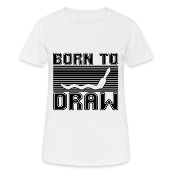 Malen Zeichnen - Frauen T-Shirt atmungsaktiv - Weiß - Vorne - AI Model Female 172 dark (172cm)