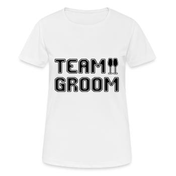marié de l’équipe - T-shirt respirant Femme - blanc - Devant - AI Model Female 172 dark (172cm)