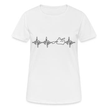 Canoë Kayak Heartbeat - T-shirt respirant Femme - blanc - Devant - AI Model Female 172 dark (172cm)