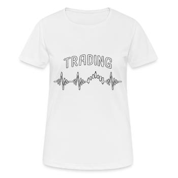 trading heartbeat - Women's Breathable T-Shirt - white - Front - AI Model Female 172 dark (172cm)
