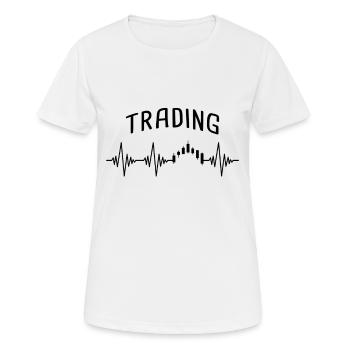 trading heartbeat - Women's Breathable T-Shirt - white - Front - AI Model Female 172 dark (172cm)