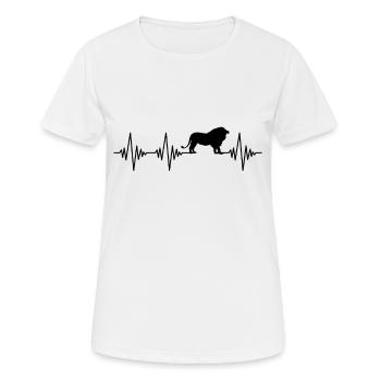 Leo Heartbeat - T-shirt respirant Femme - blanc - Devant - AI Model Female 172 dark (172cm)