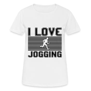 J’adore faire du jogging - T-shirt respirant Femme - blanc - Devant - AI Model Female 172 dark (172cm)