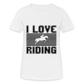 J’adore rouler - T-shirt respirant Femme - blanc - Devant - AI Model Female 172 dark (172cm)