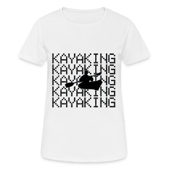 Kayak fahren - Frauen T-Shirt atmungsaktiv - Weiß - Vorne - AI Model Female 172 dark (172cm)