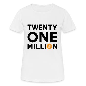Bitcoin Twenty One Million - Women's Breathable T-Shirt - white - Front - AI Model Female 172 dark (172cm)