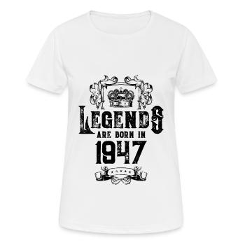 1947 legends birthday - Women's Breathable T-Shirt - white - Front - AI Model Female 172 dark (172cm)