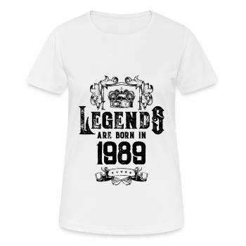 1989 legends geburtstag - Frauen T-Shirt atmungsaktiv - Weiß - Vorne - AI Model Female 172 dark (172cm)