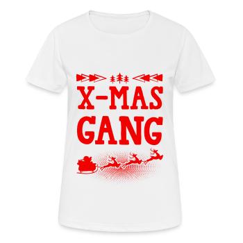 Gang de Noël - T-shirt respirant Femme - blanc - Devant - AI Model Female 172 dark (172cm)