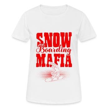 Snowboarding Mafia - Frauen T-Shirt atmungsaktiv - Weiß - Vorne - AI Model Female 172 dark (172cm)
