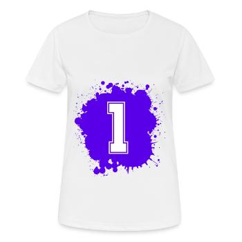 1 nombre d’objets blob - T-shirt respirant Femme - blanc - Devant - AI Model Female 172 dark (172cm)