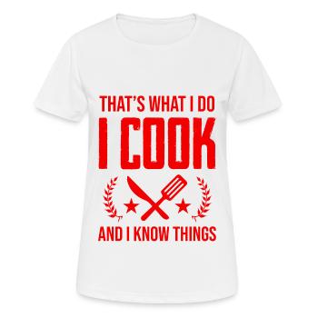 kochen koch - Frauen T-Shirt atmungsaktiv - Weiß - Vorne - AI Model Female 172 dark (172cm)