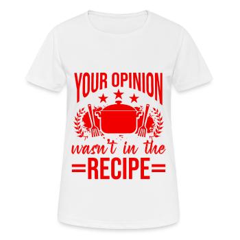 koch rezept - Frauen T-Shirt atmungsaktiv - Weiß - Vorne - AI Model Female 172 dark (172cm)