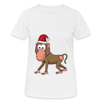 Monkey monkey Christmas - Women's Breathable T-Shirt - white - Front - AI Model Female 172 dark (172cm)
