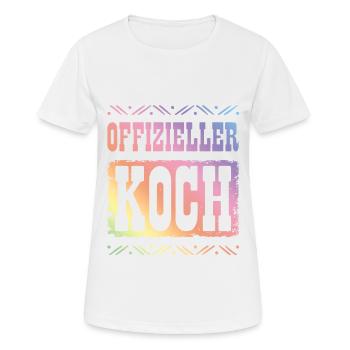 Premium Koch - Frauen T-Shirt atmungsaktiv - Weiß - Vorne - AI Model Female 172 dark (172cm)