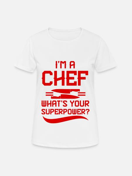 kochen koch superpower - Frauen T-Shirt atmungsaktiv - Weiß