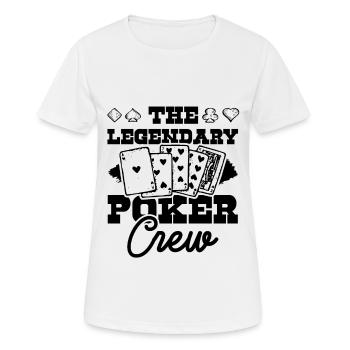 Équipage de poker - T-shirt respirant Femme - blanc - Devant - AI Model Female 172 dark (172cm)