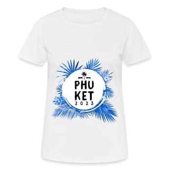 Phuket 2023 Bunt - Frauen T-Shirt atmungsaktiv - Weiß - Vorne - AI Model Female 172 dark (172cm)