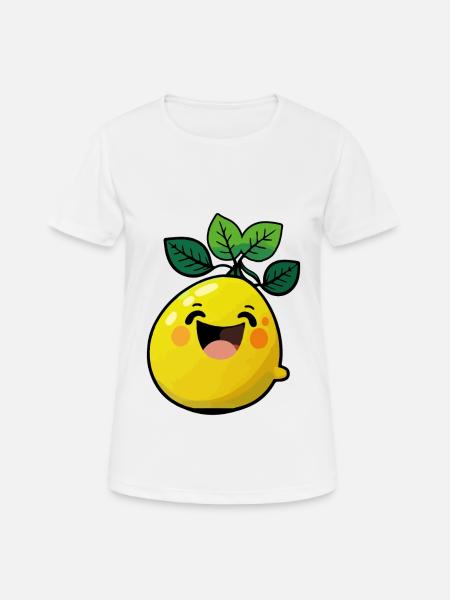Zitrone Comic - Frauen T-Shirt atmungsaktiv - Weiß