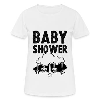 baby dusche - Frauen T-Shirt atmungsaktiv - Weiß - Vorne - AI Model Female 172 dark (172cm)