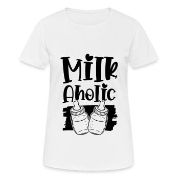 baby milch - Frauen T-Shirt atmungsaktiv - Weiß - Vorne - AI Model Female 172 dark (172cm)