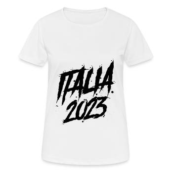 Italia 2023 - Women's Breathable T-Shirt - white - Front - AI Model Female 172 dark (172cm)