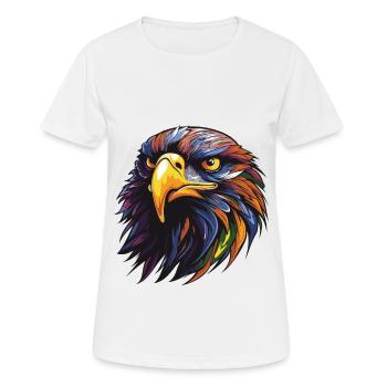Portrait d’aigle - T-shirt respirant Femme - blanc - Devant - AI Model Female 172 dark (172cm)