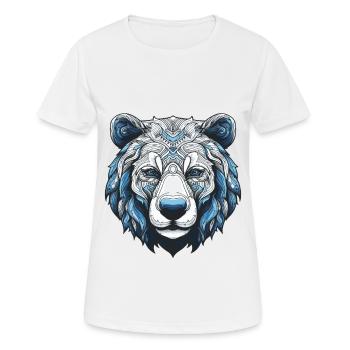 Eisbär Portrait Polar bär - Frauen T-Shirt atmungsaktiv - Weiß - Vorne - AI Model Female 172 dark (172cm)