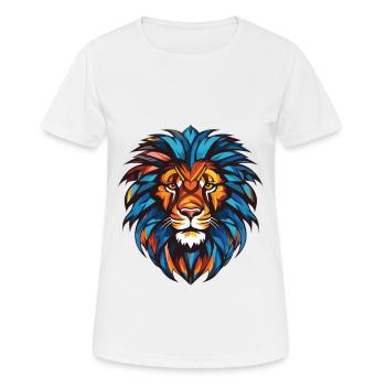 Tête de Lion - T-shirt respirant Femme - blanc - Devant - AI Model Female 172 dark (172cm)