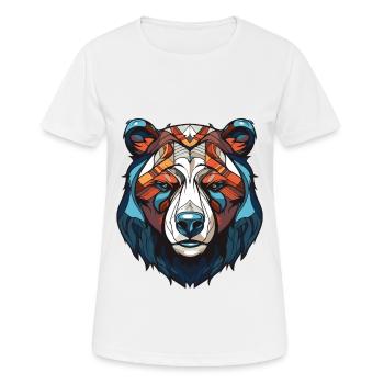 Eisbär Kopf Polar bär - Frauen T-Shirt atmungsaktiv - Weiß - Vorne - AI Model Female 172 dark (172cm)