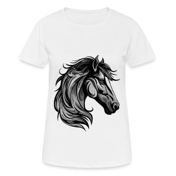 Horse Head - Women's Breathable T-Shirt - white - Front - AI Model Female 172 dark (172cm)