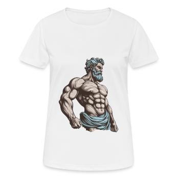 Muscles Workout Gym Bodybuilder - T-shirt respirant Femme - blanc - Devant - AI Model Female 172 dark (172cm)