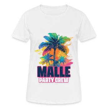 Malle Party Crew Holidays - Women's Breathable T-Shirt - white - Front - AI Model Female 172 dark (172cm)