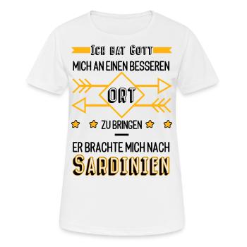 Sardinien - Frauen T-Shirt atmungsaktiv - Weiß - Vorne - AI Model Female 172 dark (172cm)
