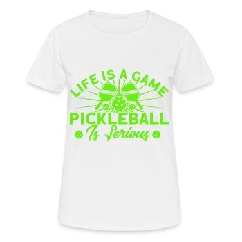 Paddleball Pickleball play Pickleball players - Women's Breathable T-Shirt - white - Front - AI Model Female 172 dark (172cm)