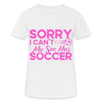 Sportfan Fußball Mama Sohn Geschenk - Frauen T-Shirt atmungsaktiv - Weiß - Vorne - AI Model Female 172 dark (172cm)