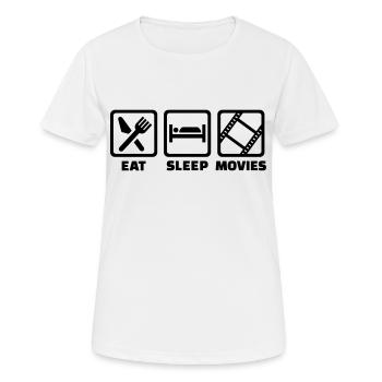 Filme - Frauen T-Shirt atmungsaktiv - Weiß - Vorne - AI Model Female 172 dark (172cm)
