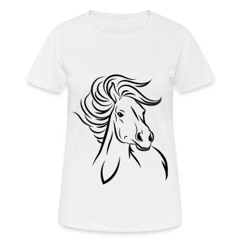 Horse horse - Women's Breathable T-Shirt - white - Front - AI Model Female 172 dark (172cm)