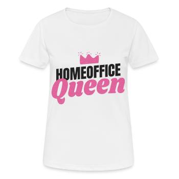 Team Homeoffice Queen - Digitale Video Heimarbeit - Frauen T-Shirt atmungsaktiv - Weiß - Vorne - AI Model Female 172 dark (172cm)