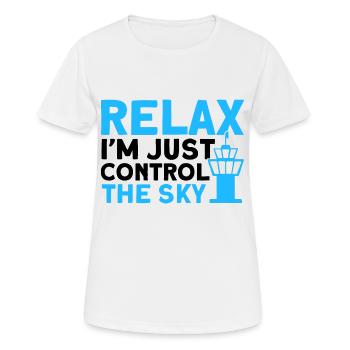 Contrôle de la circulation aérienne Contrôleur de la circulation aérienne Cadeau de l’aéroport - T-shirt respirant Femme - blanc - Devant - AI Model Female 172 dark (172cm)