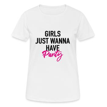 Girls just want to have party - Women's Breathable T-Shirt - white - Front - AI Model Female 172 dark (172cm)