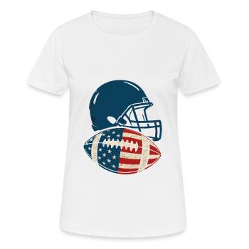 American Football – USA Style - Women's Breathable T-Shirt - white - Front - AI Model Female 172 dark (172cm)