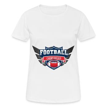 CHAMPIONNAT DE FOOTBALL - T-shirt respirant Femme - blanc - Devant - AI Model Female 172 dark (172cm)